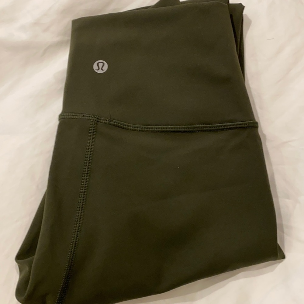 Lululemon Wunder Under Hi-rise crop legging olive